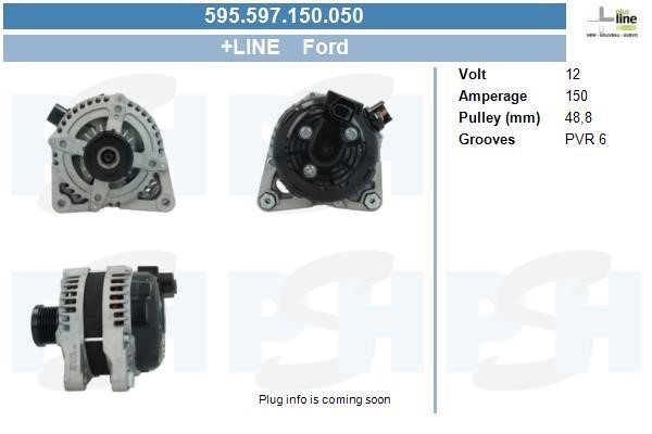 Alternator Ford Ecosport: 595597150050 BV PSH Alternator