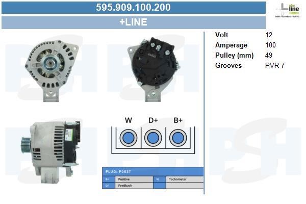 Alternator Land Rover: 595909100200 BV PSH Alternator