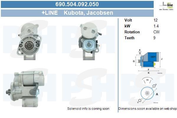 BV PSH 690.504.092.050 Starter 690504092050