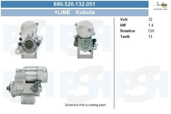 Engine starter Volkswagen Phaeton: 690520132051 BV PSH Starter