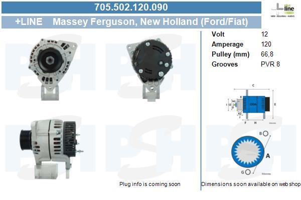 705502120090 BV PSH Alternator