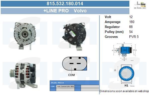 Alternator Volvo V60: 815532180014 BV PSH Alternator