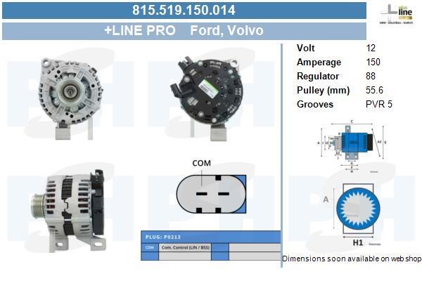 Engine alternator Volvo C70: 815519150014 BV PSH Alternator