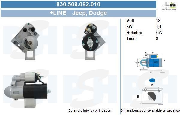 BV PSH 830.509.092.010 Starter 830509092010