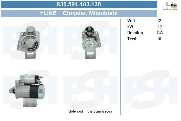 Starter motor Dodge Neon: 830591103130 BV PSH Starter