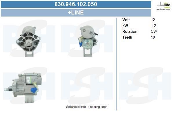 Engine starter motor Chrysler Grand Voyager: 830946102050 BV PSH Starter