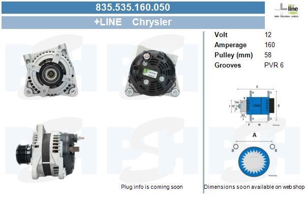 BV PSH 835.535.160.050 Alternator 835535160050 835535160050 BV PSH Alternator