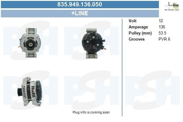Alternator Chrysler: 835949136050 BV PSH Alternator