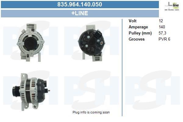 Alternator Chevrolet Camaro: 835964140050 BV PSH Alternator