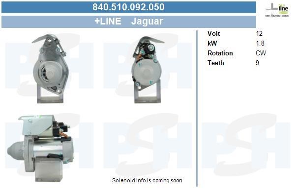 Starter motor Jaguar XK: 840510092050 BV PSH Starter
