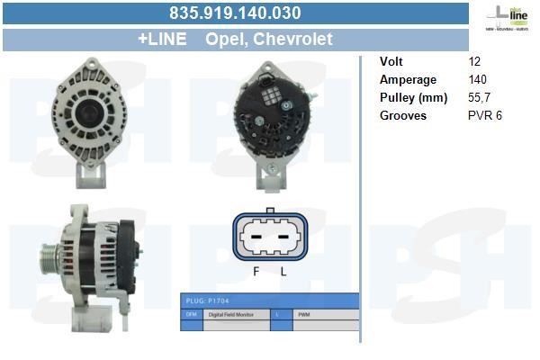835919140030 BV PSH Alternator