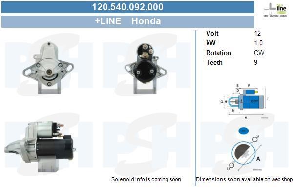 Engine starter Rover 400: 120540092000 BV PSH Starter