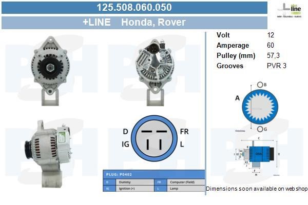 BV PSH 125.508.060.050 Alternator 125508060050