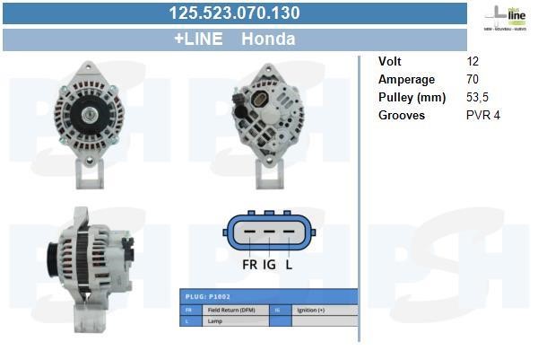 Alternator Honda: 125523070130 BV PSH Alternator
