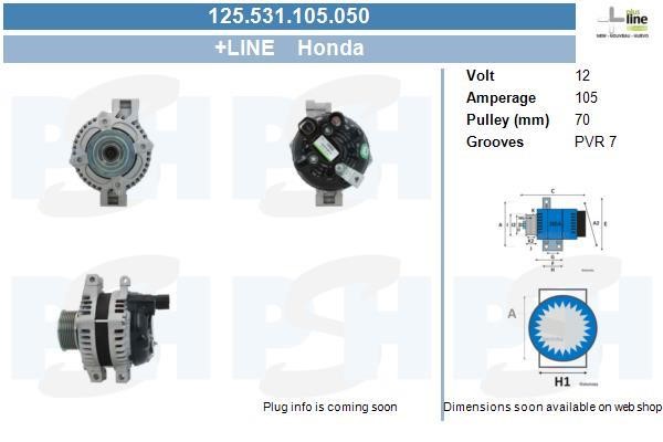 125531105050 BV PSH Alternator