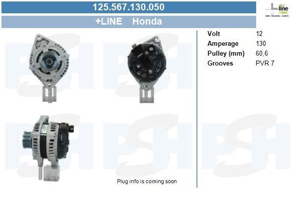 Alternator Honda Accord: 125567130050 BV PSH Alternator
