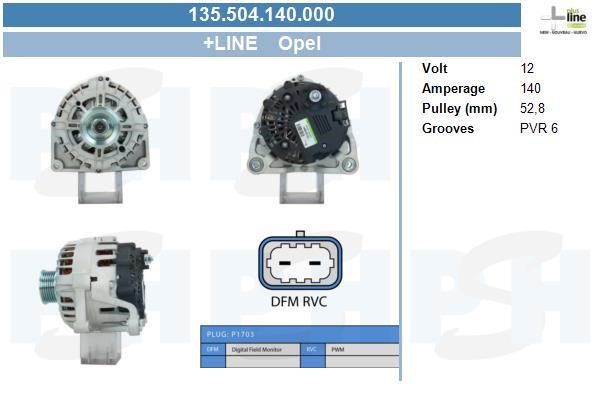 135504140000 BV PSH Alternator
