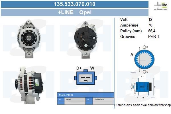 135533070010 BV PSH Alternator
