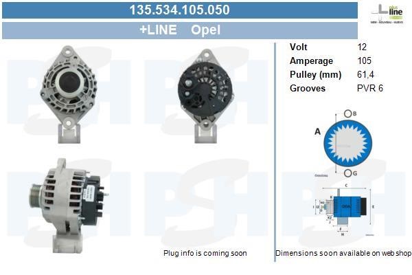135534105050 BV PSH Alternator