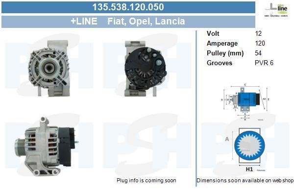 135538120050 BV PSH Alternator