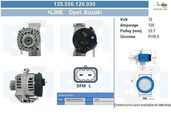 135556120050 BV PSH Alternator