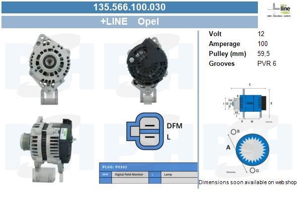 135566100030 BV PSH Alternator