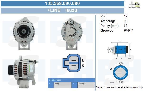 135568090080 BV PSH Alternator