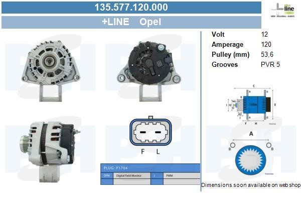 135577120000 BV PSH Alternator