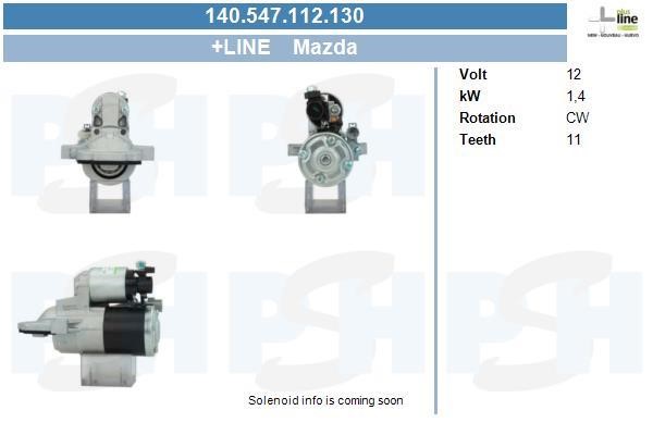 Engine starter Mazda CX-7: 140547112130 BV PSH Starter