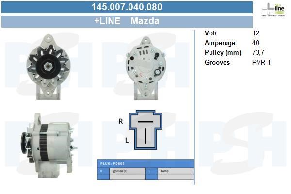 BV PSH 145.007.040.080 Alternator 145007040080