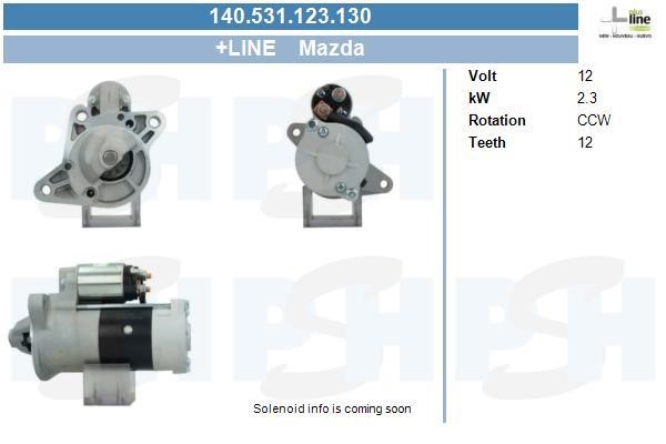 Engine starter Mazda MPV: 140531123130 BV PSH Starter