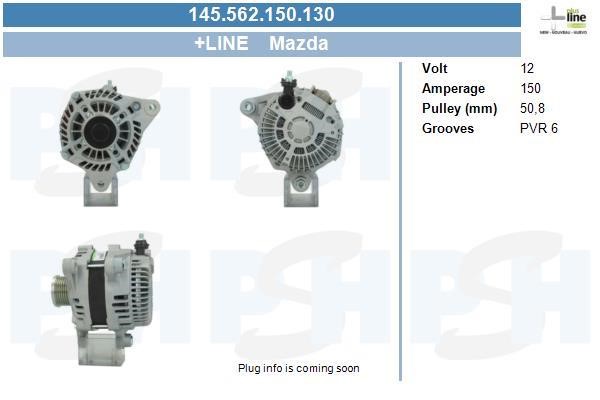 Alternator Mazda CX-5: 145562150130 BV PSH Alternator