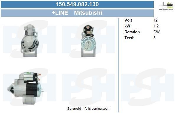 Starter motor Mitsubishi Airtrek: 150549082130 BV PSH Starter