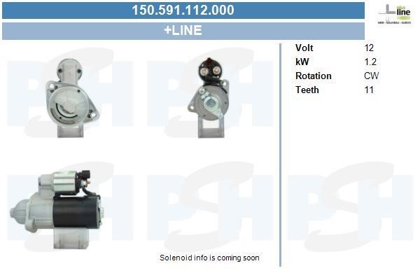 Engine starter Kia: 150591112000 BV PSH Starter