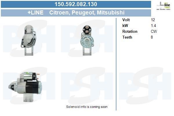 Engine starter Mitsubishi Outlander: 150592082130 BV PSH Starter