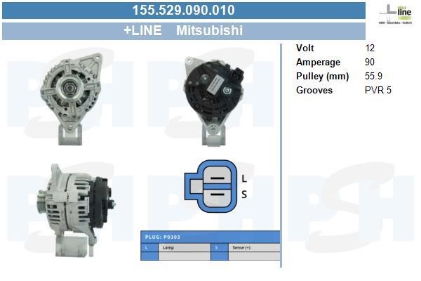 Engine alternator Mitsubishi Space Star: 155529090010 BV PSH Alternator