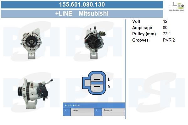 BV PSH 155.601.080.130 Alternator 155601080130