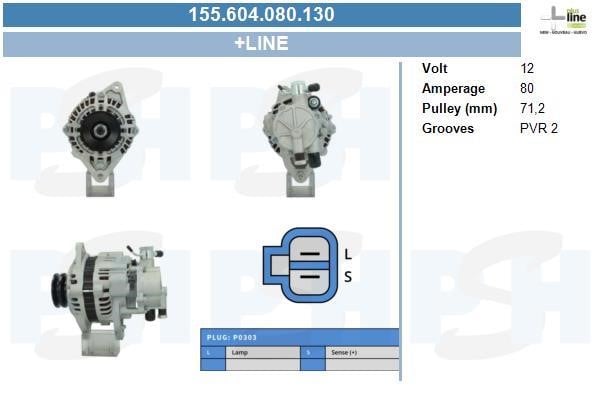 BV PSH 155.604.080.130 Alternator 155604080130 155604080130 BV PSH Alternator