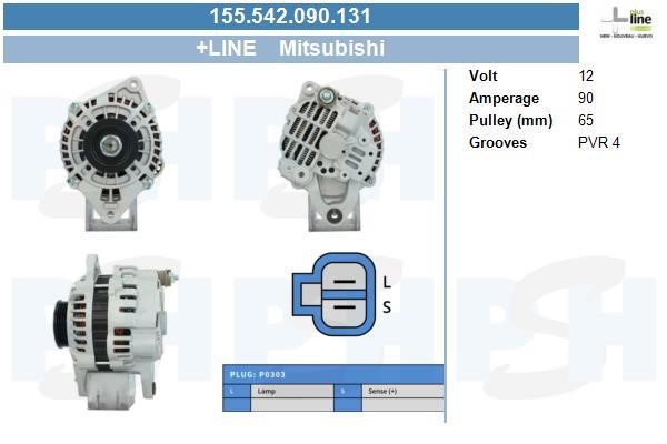 Engine alternator Mitsubishi L 400: 155542090131 BV PSH Alternator