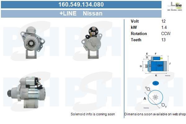 BV PSH 160.549.134.080 Starter 160549134080 160549134080 BV PSH Starter