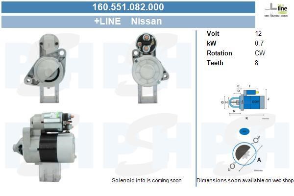 Engine starter Nissan: 160551082000 BV PSH Starter