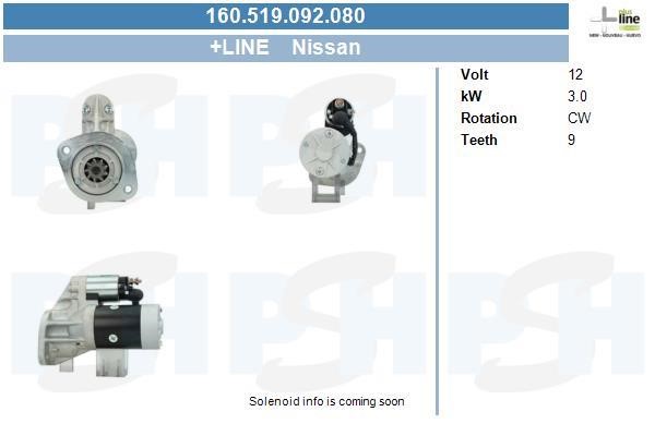 BV PSH 160.519.092.080 Starter 160519092080 160519092080 BV PSH Starter