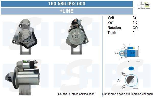 Starter motor Nissan Note: 160586092000 BV PSH Starter