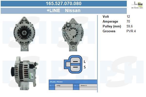 BV PSH 165.527.070.080 Alternator 165527070080