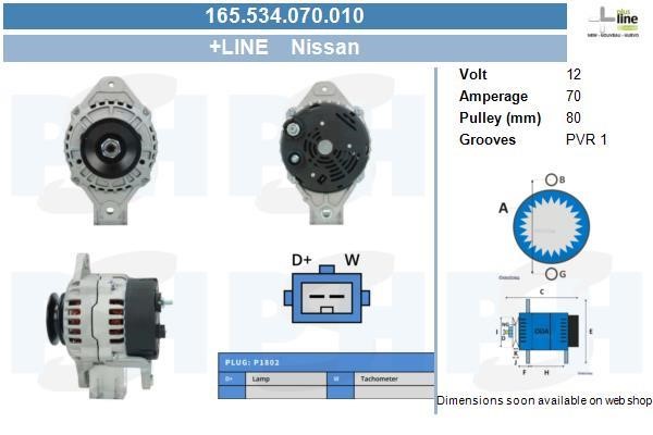 165534070010 BV PSH Alternator