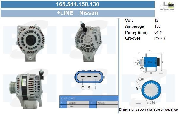 BV PSH 165.544.150.130 Alternator 165544150130