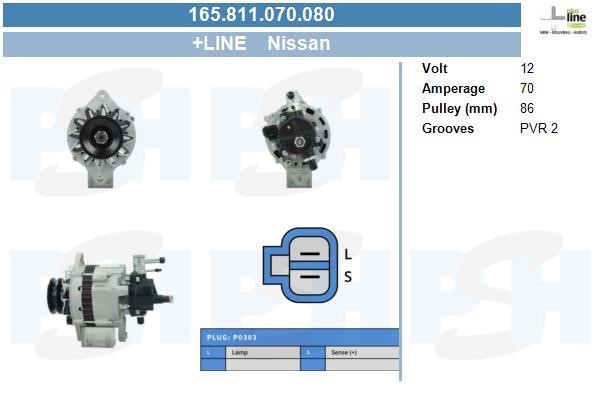 BV PSH 165.811.070.080 Alternator 165811070080