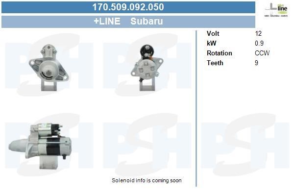 Starter motor Subaru WRX: 170509092050 BV PSH Starter