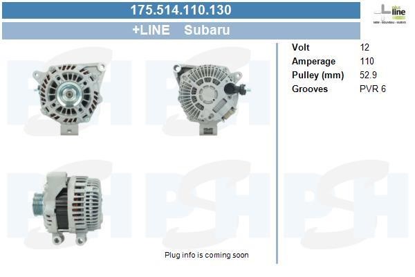 Engine alternator Subaru XV: 175514110130 BV PSH Alternator