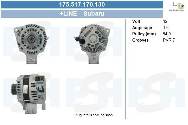 Alternator Subaru Forester: 175517170130 BV PSH Alternator